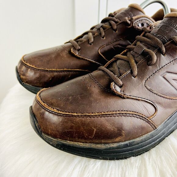 New Balance Dark Brown Oiled Leather Sneakers Comfort Shoes MW928BR3 Mens Sz 9 main image 7